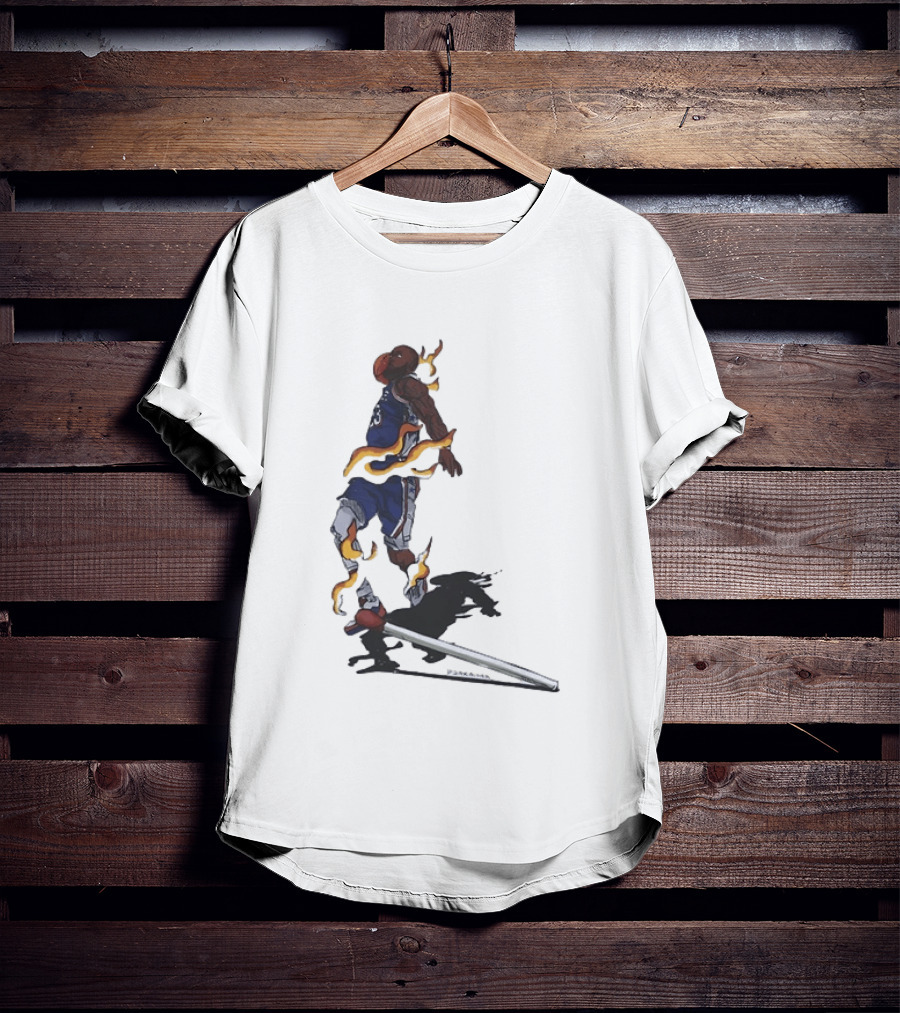 Philadelphia 76ers Flaming Match LeBron James Sports T-Shirt
