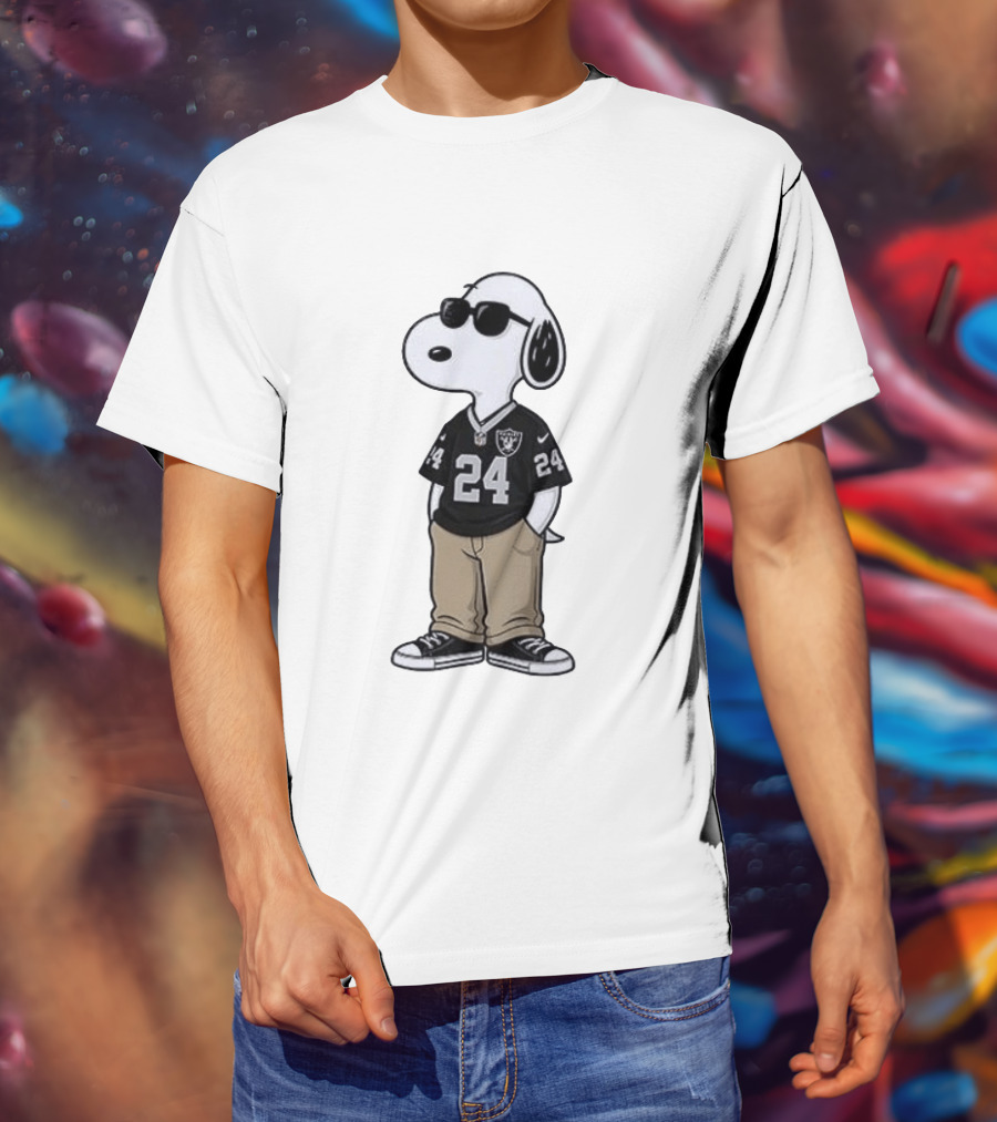 Las Vegas Raiders Peanuts Snoopy 24 Jersey Season Opener T-Shirt