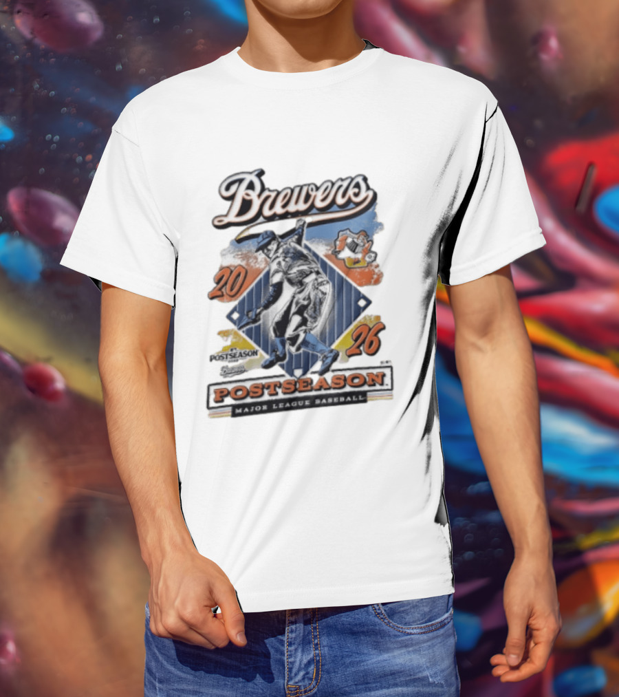 Brewers 2026 Postseason Major League Baseball Players Fielding T-Shirt