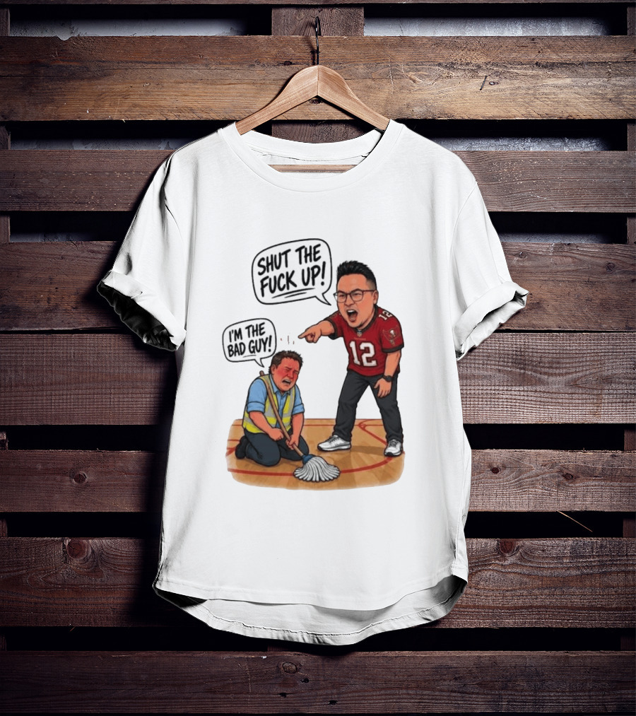 Rico Bosco Shut The Fuck Up I'm The Bad Guy 12 Red Jersey T-Shirt