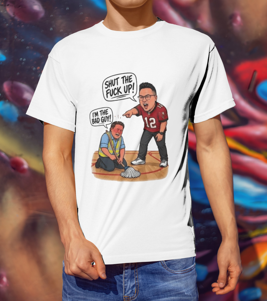 Rico Bosco Shut The Fuck Up I'm The Bad Guy 12 Red Jersey T-Shirt