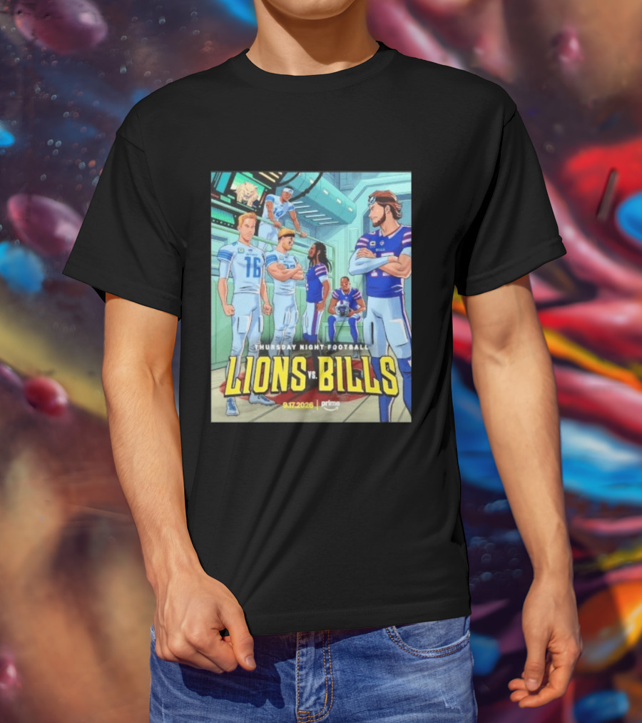 Thursday Night Football Lions Vs Bills 9.17.2026 Prime T-Shirt