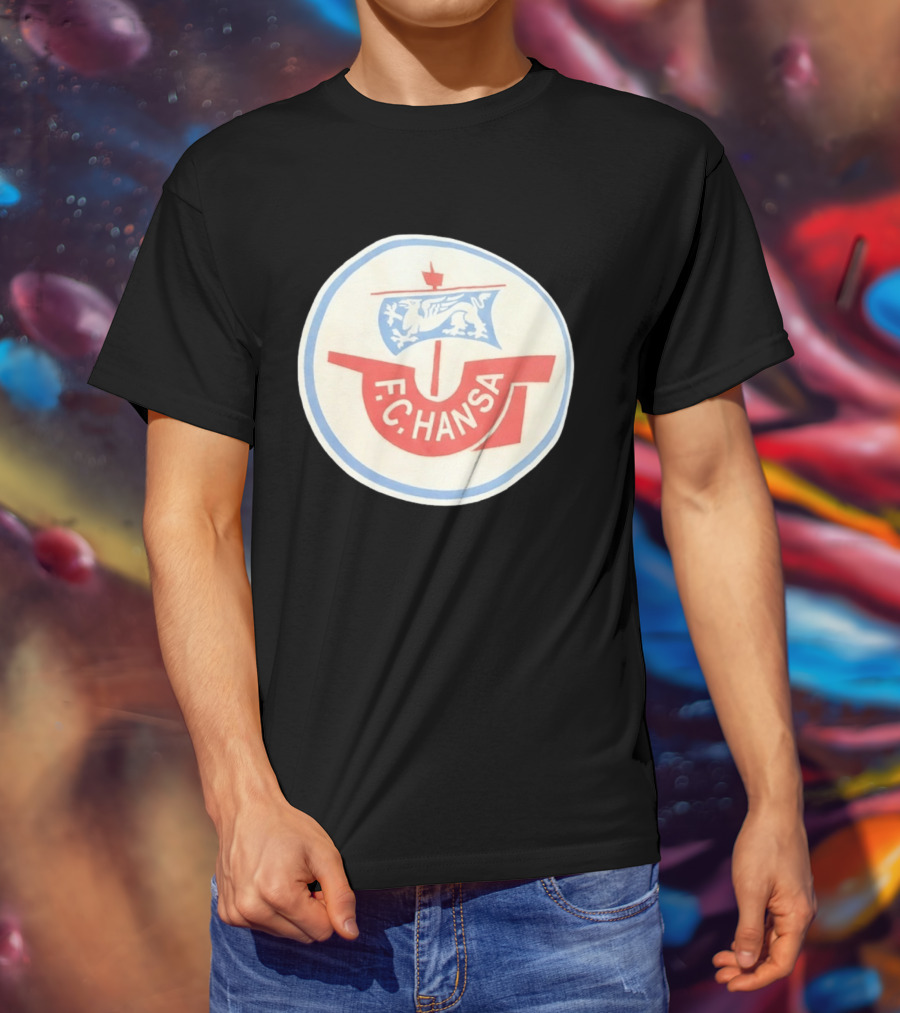 FC Hansa Rostock German Football Crest With Griffin T-Shirt