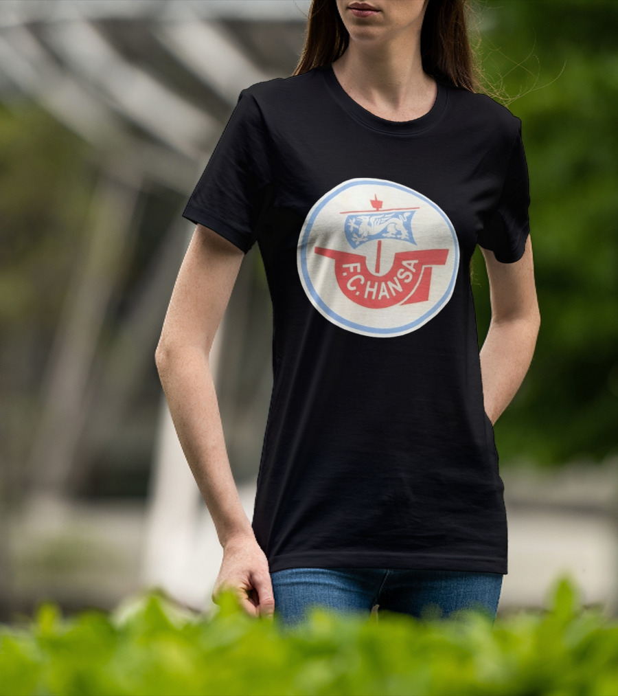 FC Hansa Rostock German Football Crest With Griffin T-Shirt