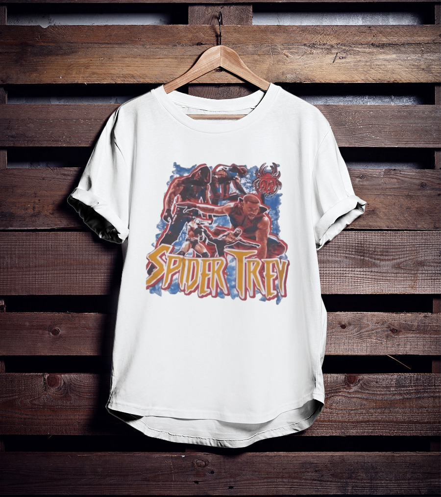 Spider Trey Wrestling Wrestler Sports Action Montage T-Shirt