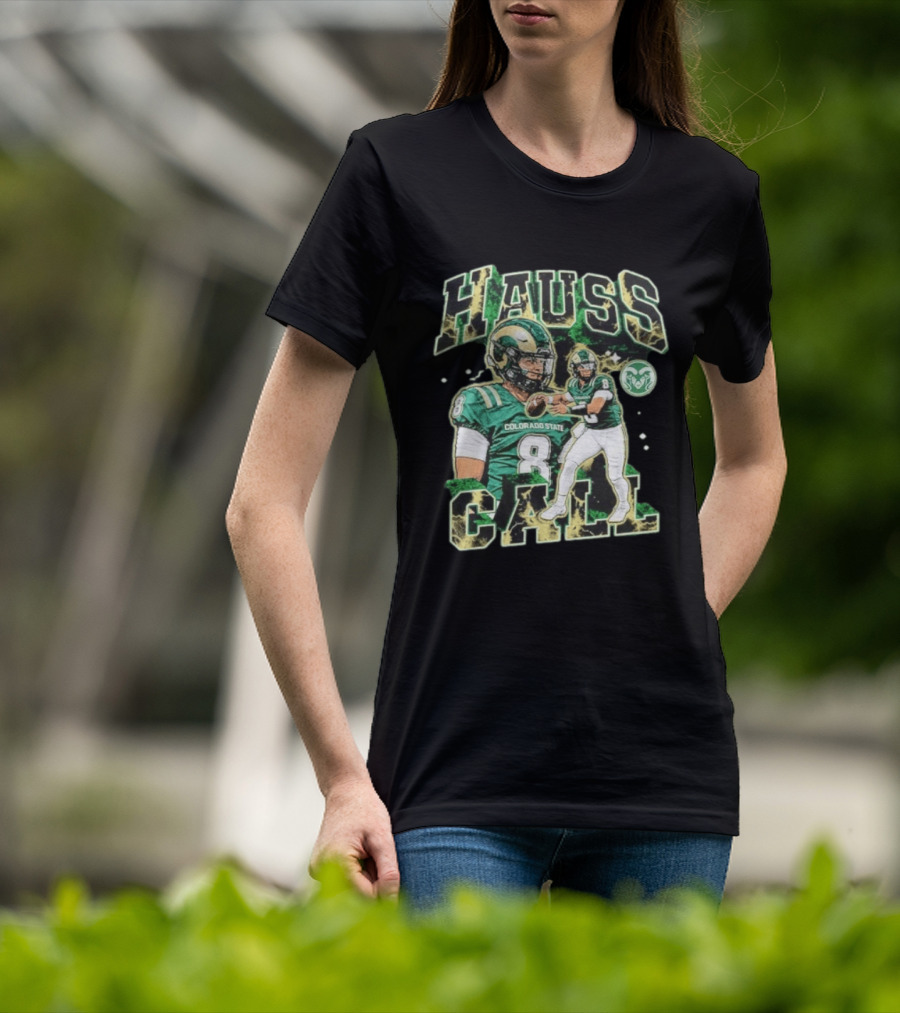 Hauss Call Colorado State Rams Number 8 Football Player Collage T-Shirt