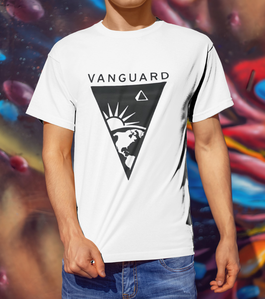 Vanguard Earth Sun Triangle Minimalist Earth Sun T-Shirt