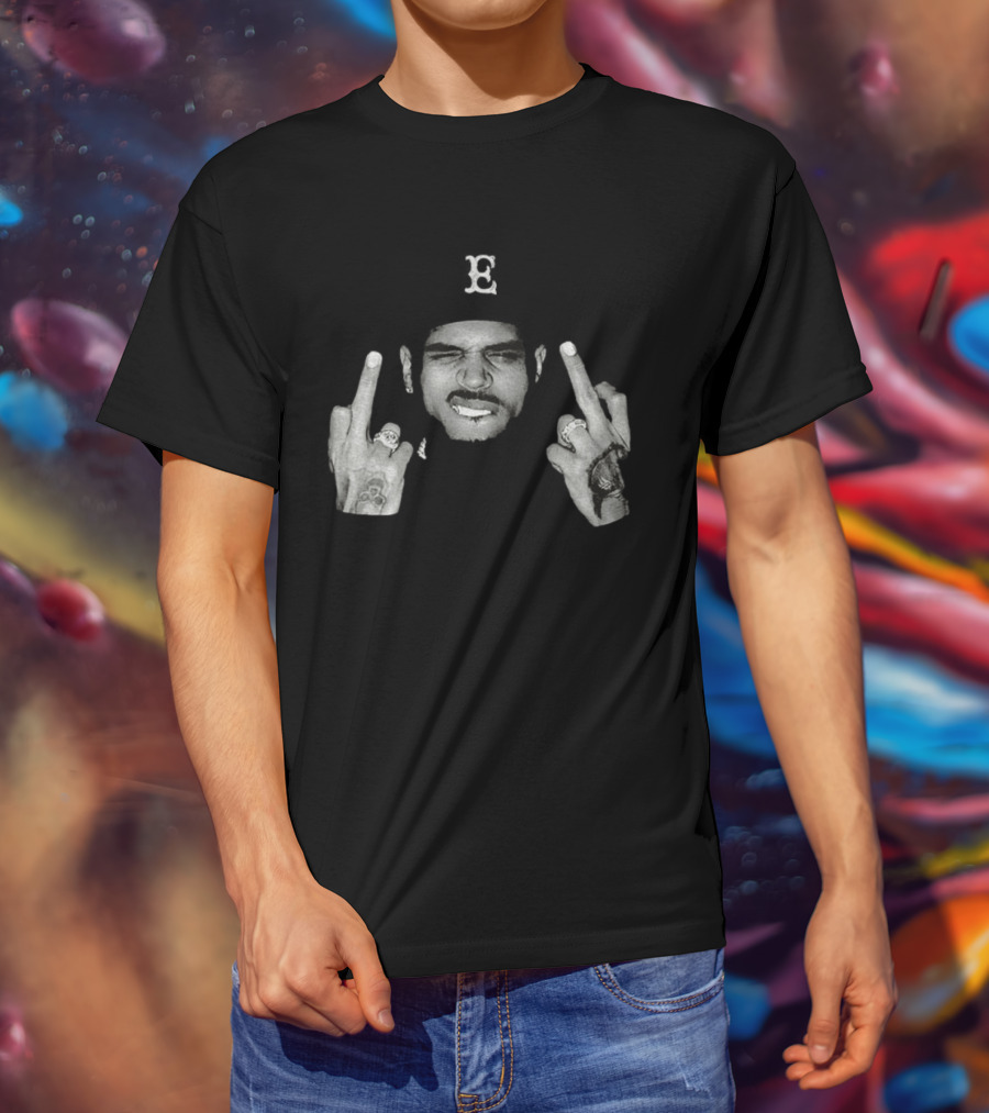 Usher Chris Brown Tour Middle Finger Gesture T-Shirt
