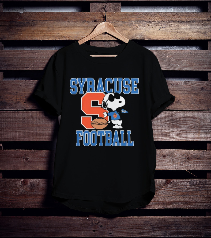 Snoopy Syracuse Football Let's Go Orange Fan Gear T-Shirt