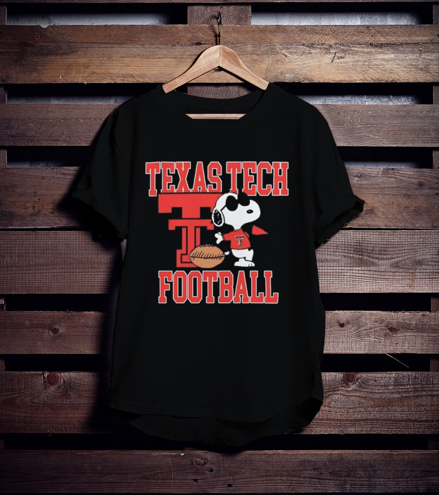 Texas Tech Football Snoopy Peanuts NCAA T-Shirt