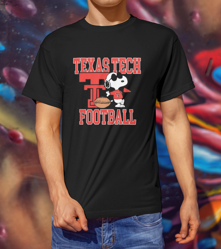 Texas Tech Football Snoopy Peanuts NCAA T-Shirt