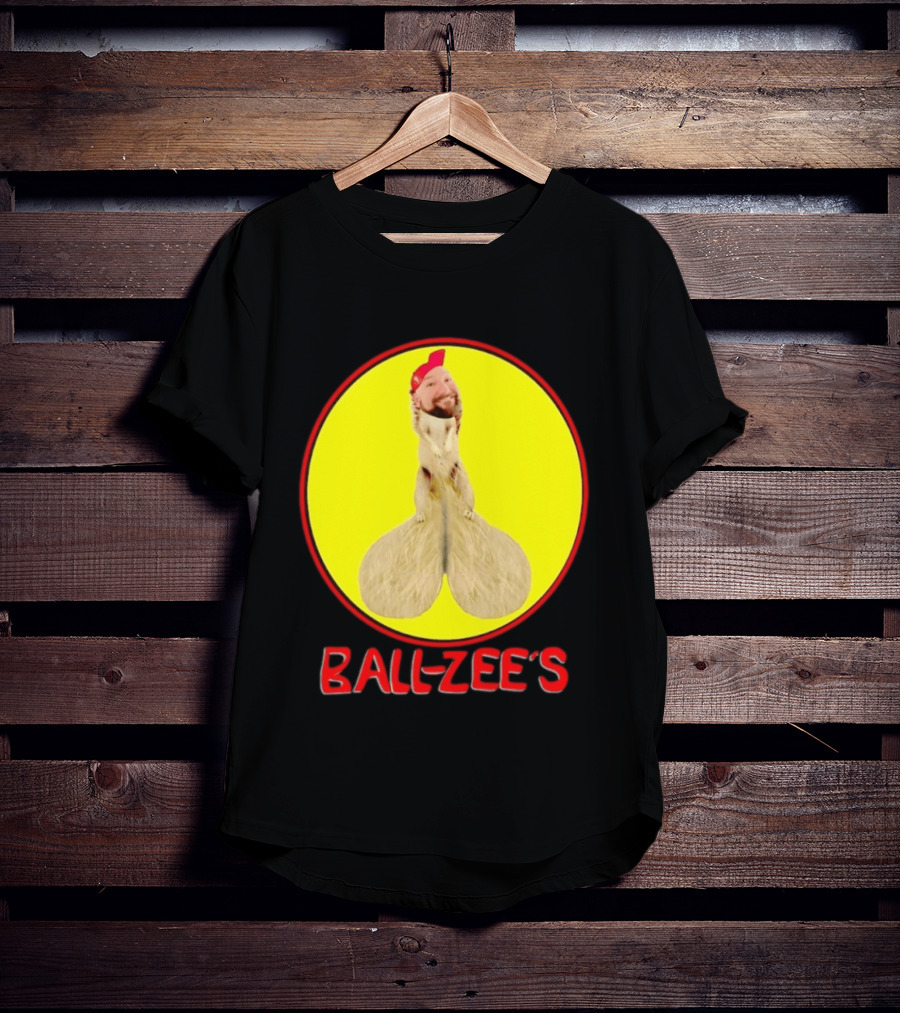 Ball Zee's Squirrel Meme Circle Red Cap T-Shirt