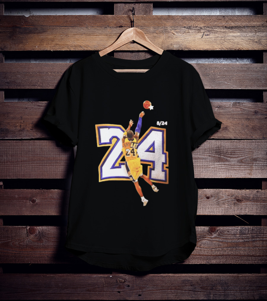 Kobe Bryant Los Angeles Lakers 8 24 Basketball Legend Jump Shot T-Shirt
