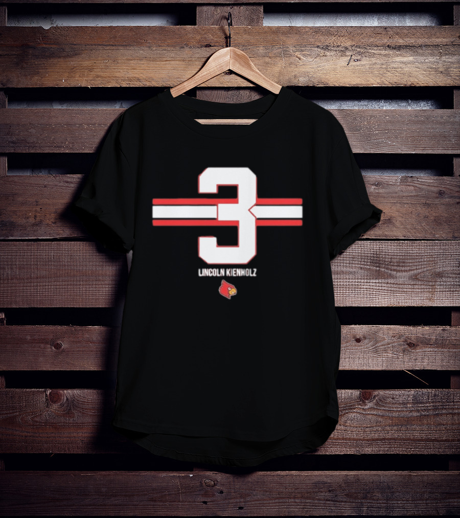 Lincoln Kienholz 3 Stripes Louisville Cardinals T-Shirt