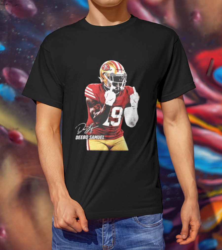 Deebo Samuel Number 19 San Francisco 49ers Signature Gesture T-Shirt