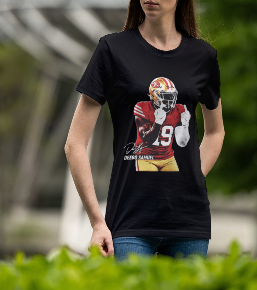 Deebo Samuel Number 19 San Francisco 49ers Signature Gesture T-Shirt