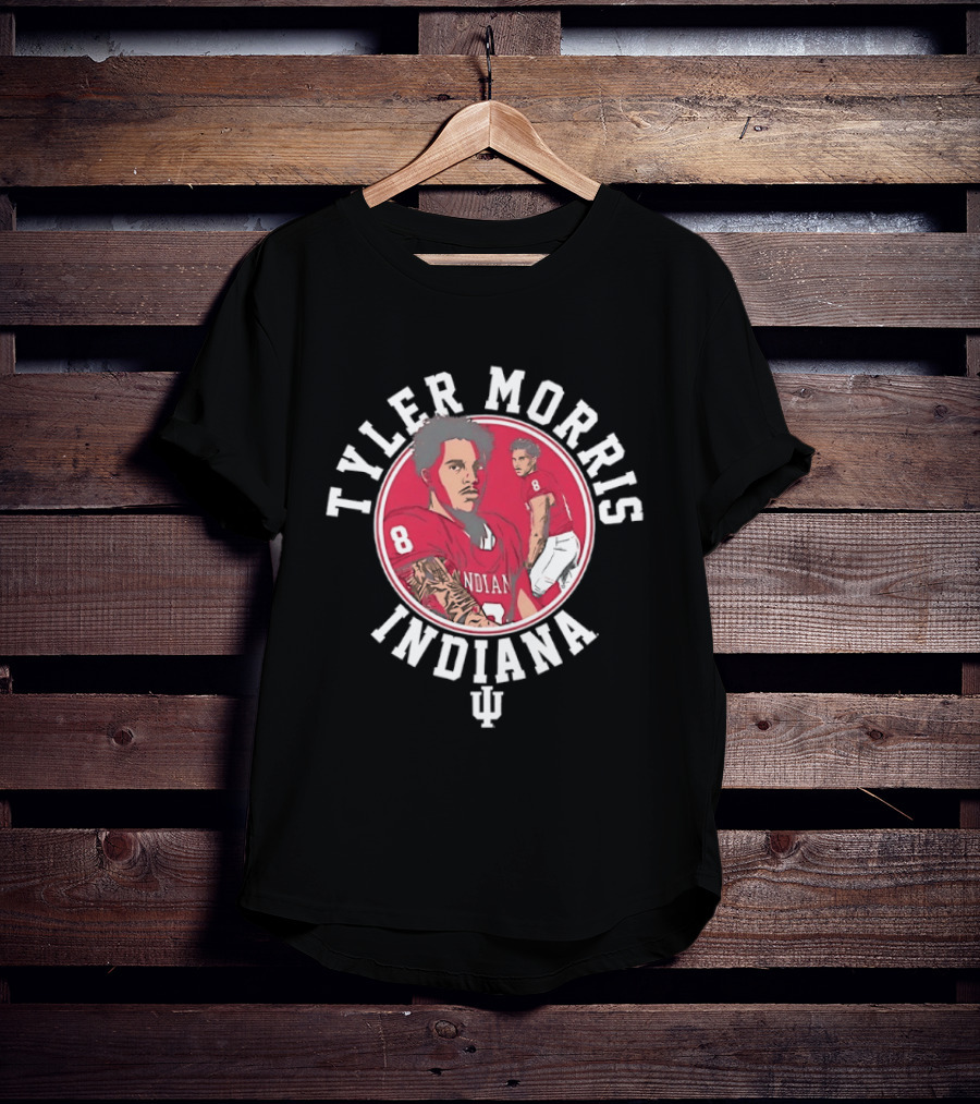 Tyler Morris Indiana Hoosiers Number 8 Football Player T-Shirt
