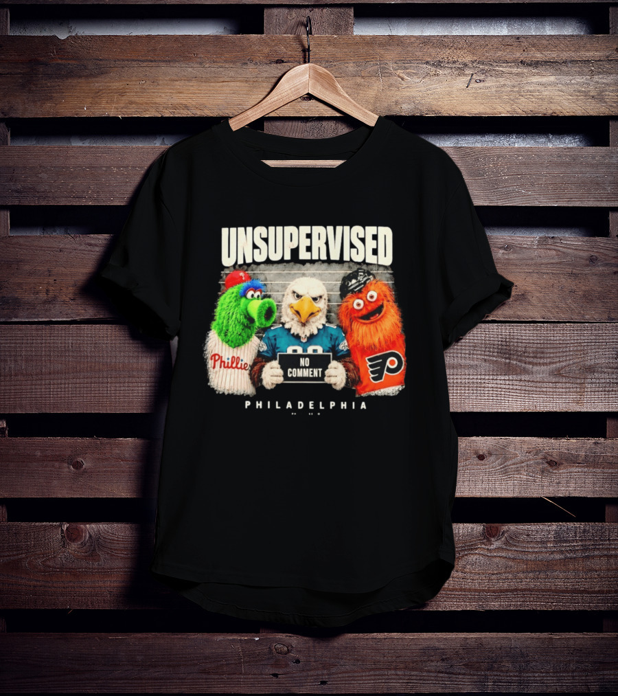 Unsupervised Philadelphia Mascots No Comment Phanatic Eagle Flyers T-Shirt