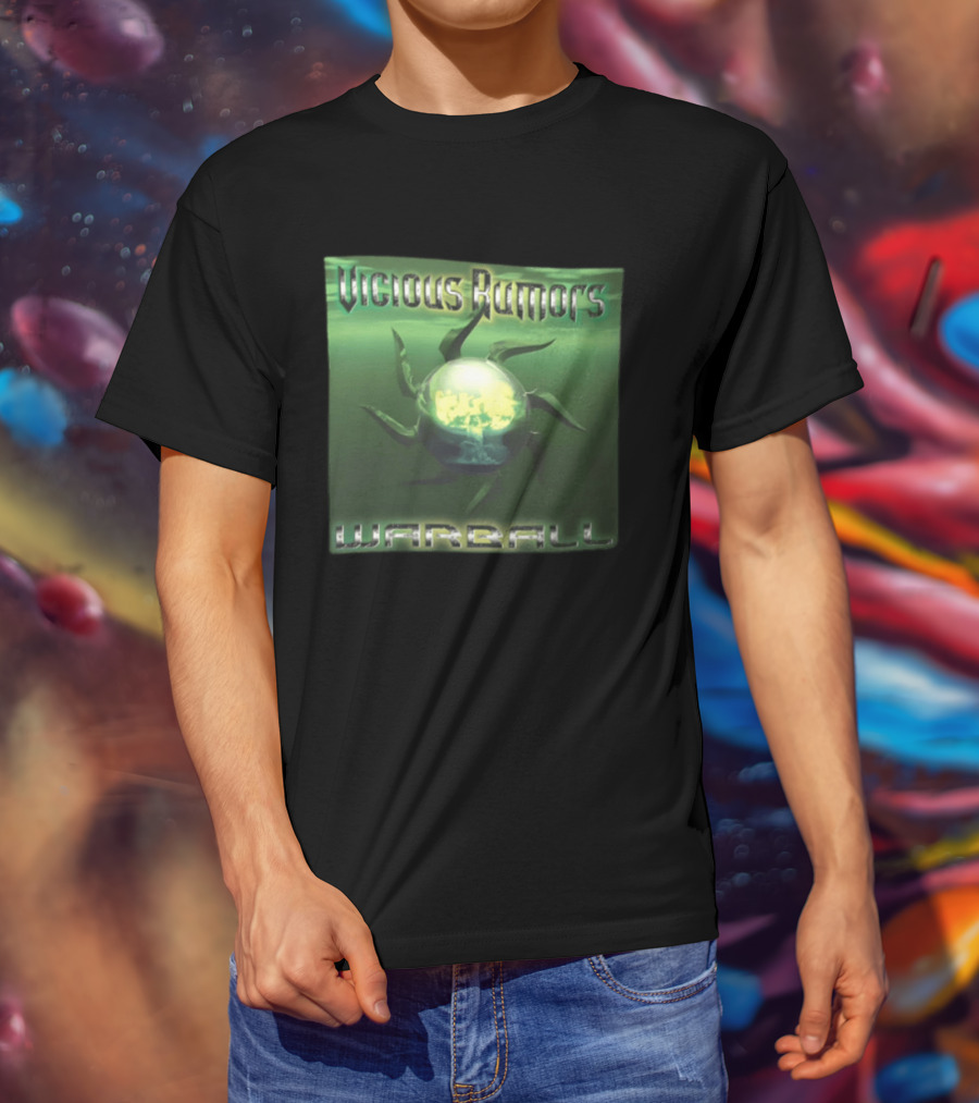 Vicious Rumors Warball Album Cover Heavy Metal Band Music T-Shirt