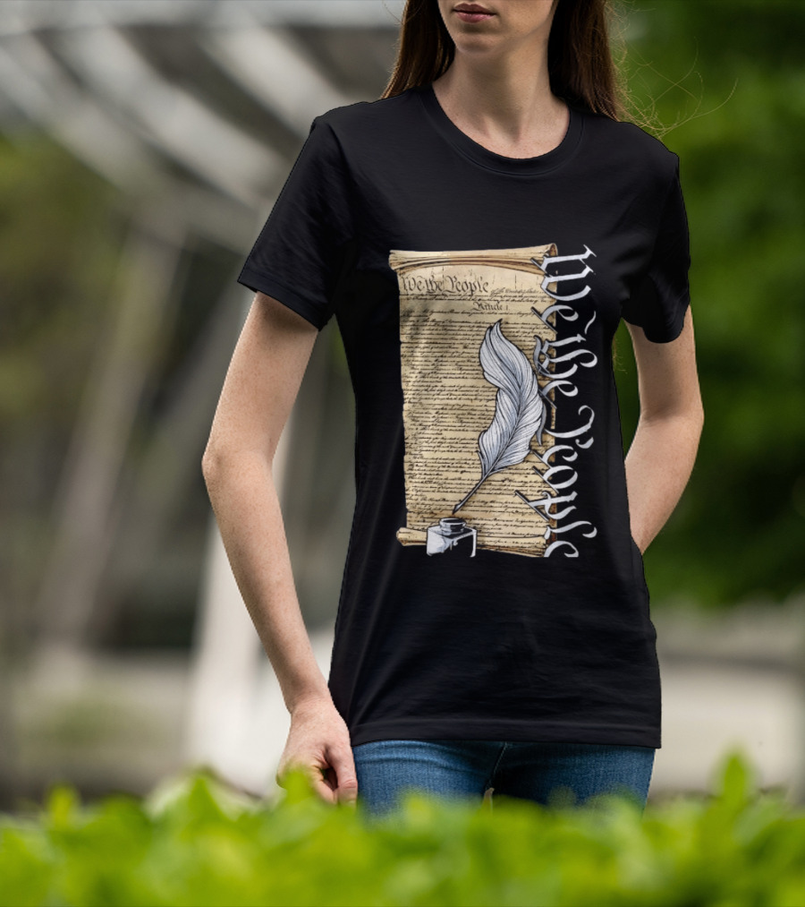 We The People United States Constitution Article 1 Quill Ink Scroll T-Shirt