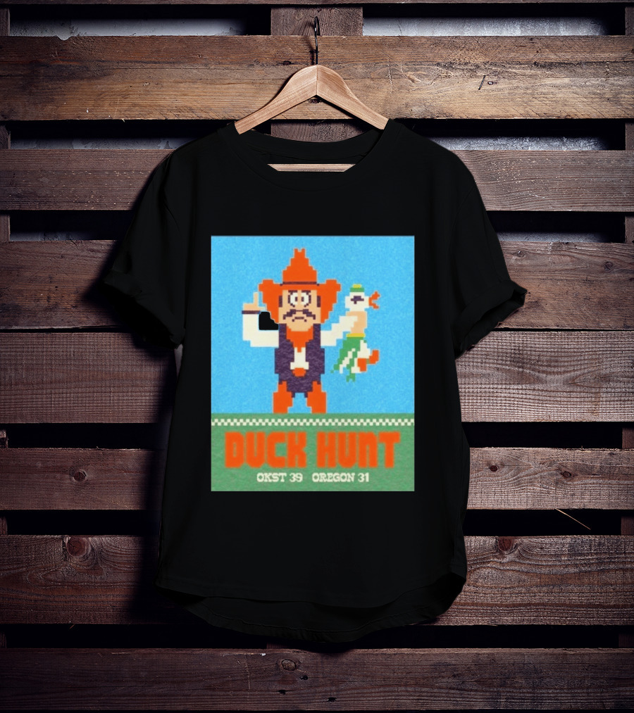 Oklahoma State Cowboys Duck Hunt OKST 39 Oregon 31 T-Shirt