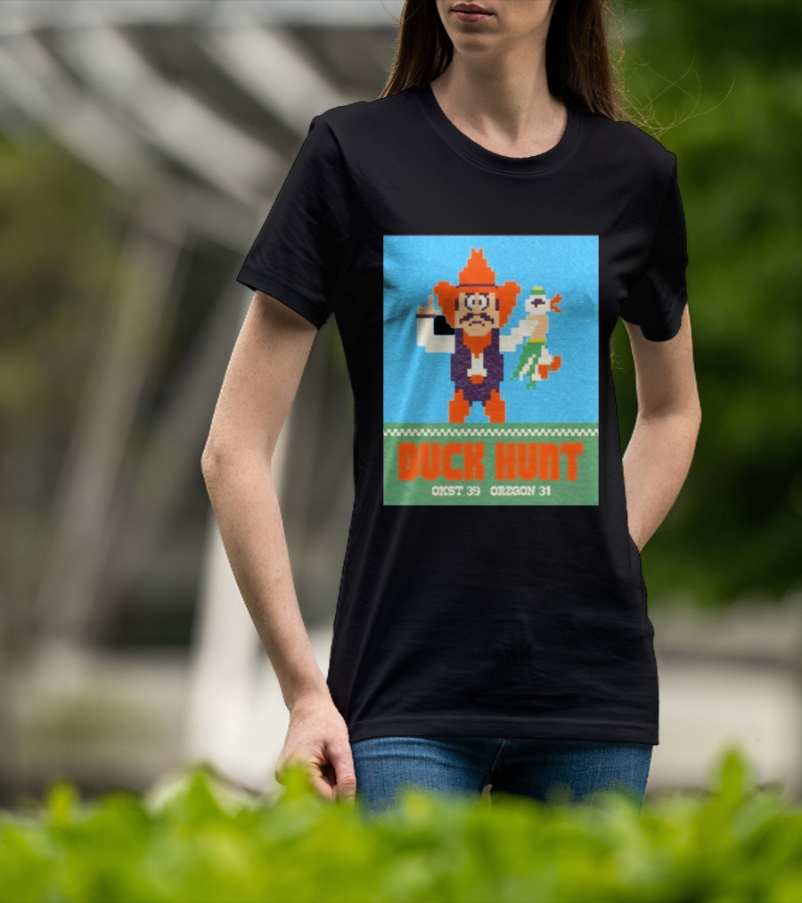 Oklahoma State Cowboys Duck Hunt OKST 39 Oregon 31 T-Shirt