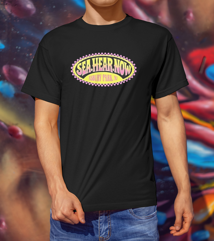 Sea Hear Now Asbury Park NJ Music Festival Retro Surfing Vibes T-Shirt