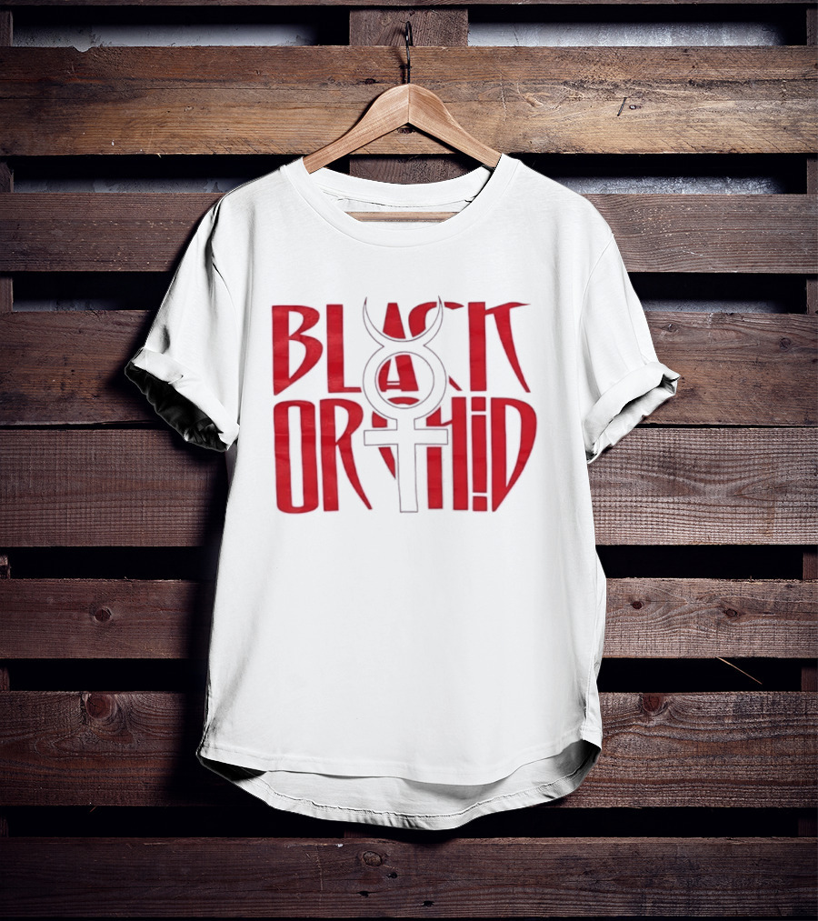 Black Orchid Venus Symbol Red T-Shirt