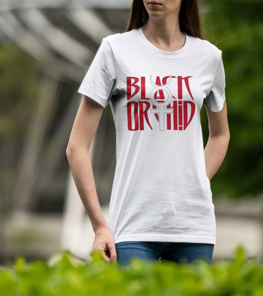 Black Orchid Venus Symbol Red T-Shirt