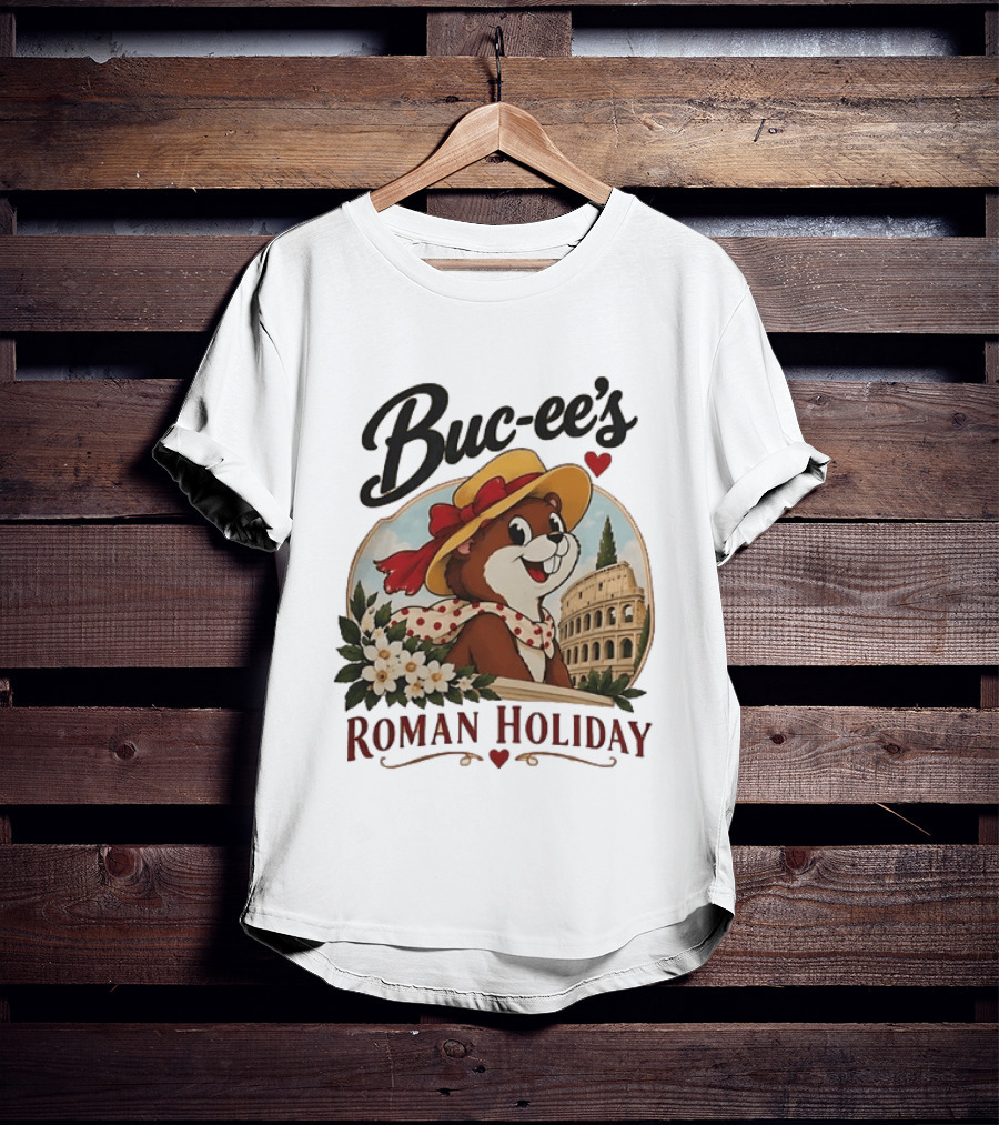 Buc Ee's Roman Holiday Travel Far Good Snacks Colosseum Adventure T-Shirt