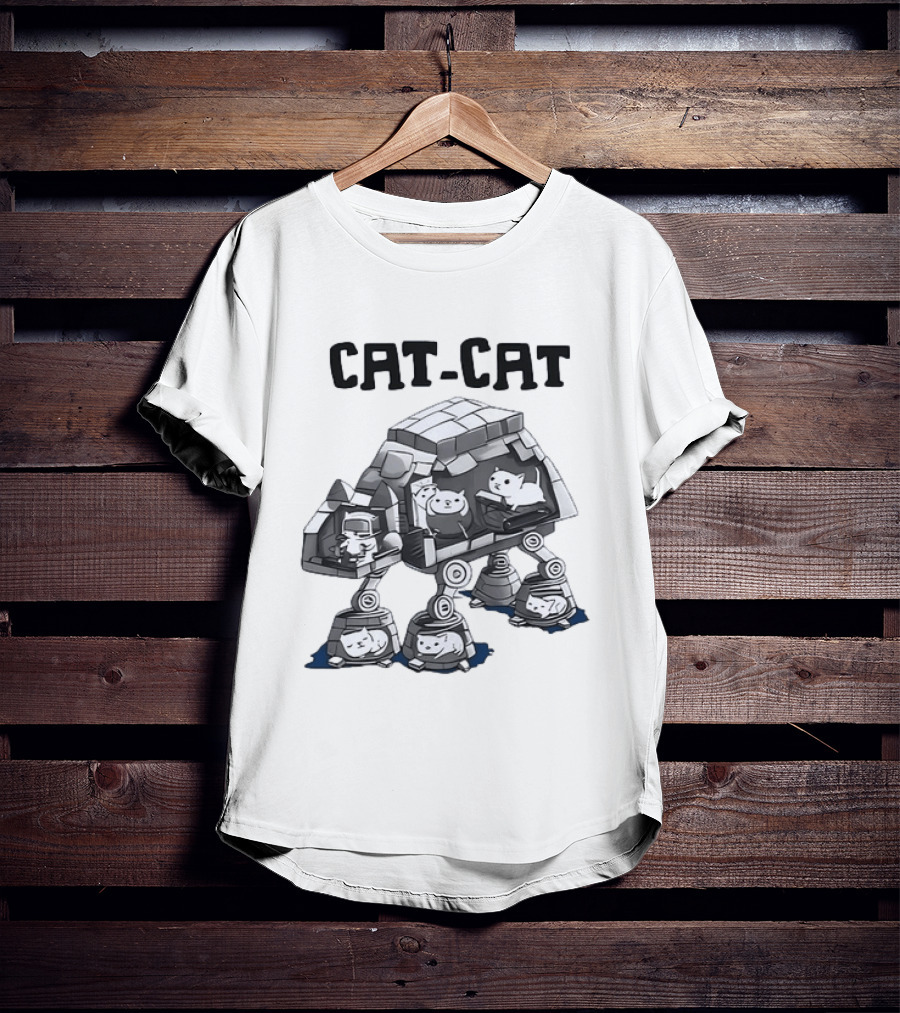 Cat Cat Walker Kittens Star Wars AT AT Sci Fi Feline T-Shirt