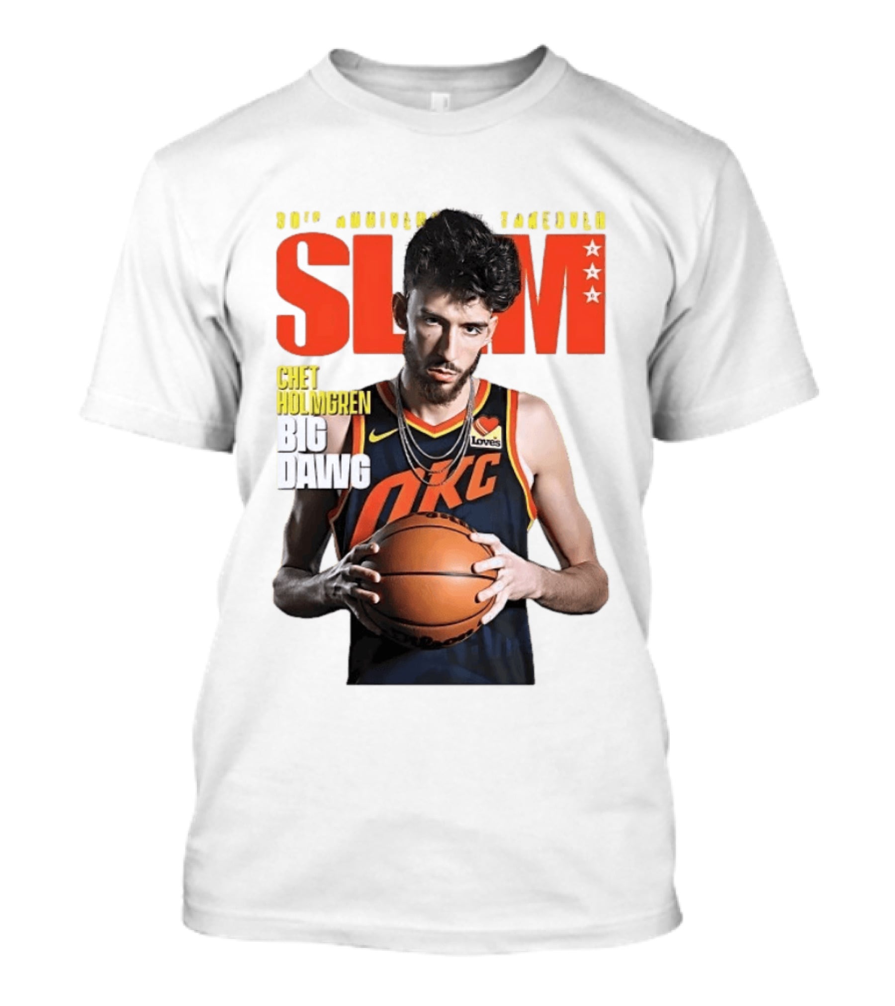 Chet Holmgren SLAM Magazine 30th Anniversary OKC Big Dawg Cover T-Shirt