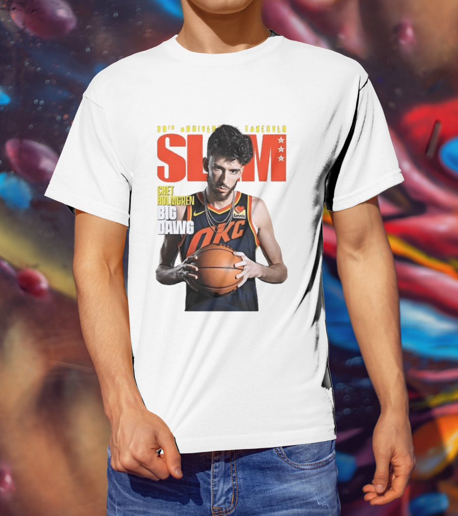Chet Holmgren SLAM Magazine 30th Anniversary OKC Big Dawg Cover T-Shirt