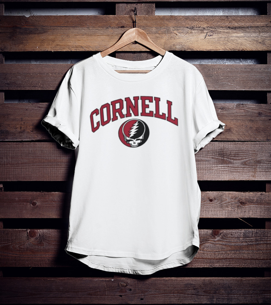 Cornell Football Grateful Dead Skull And Lightning Bolt Collaboration 2026 T-Shirt