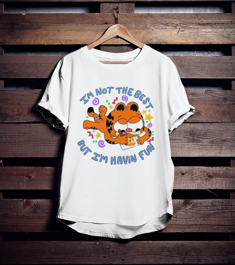 Lasagna Cat Not The Best But Havin' Fun Retro Comic T-Shirt