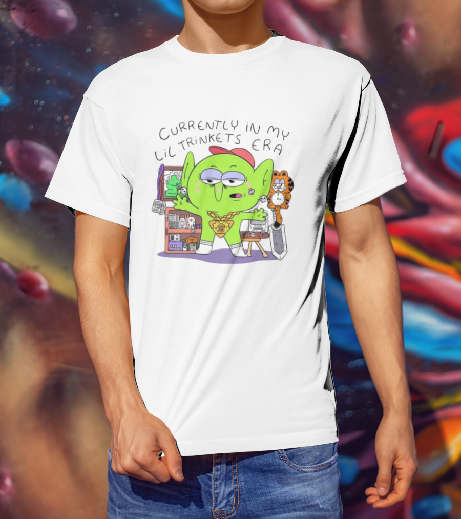 Currently In My Lil Trinkets Era Green Goblin Collectibles Fantasy Fun T-Shirt