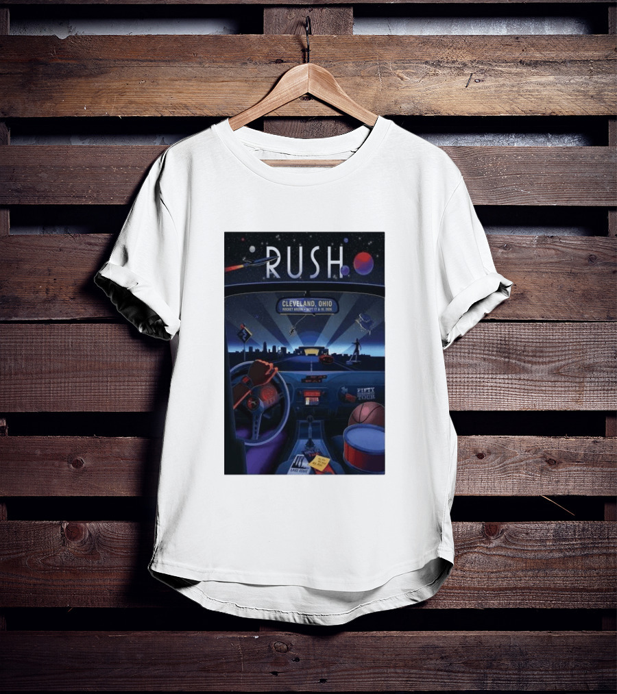 Rush Fifty Tour Cleveland Ohio Rocket Arena September 17 & 19 2026 T-Shirt
