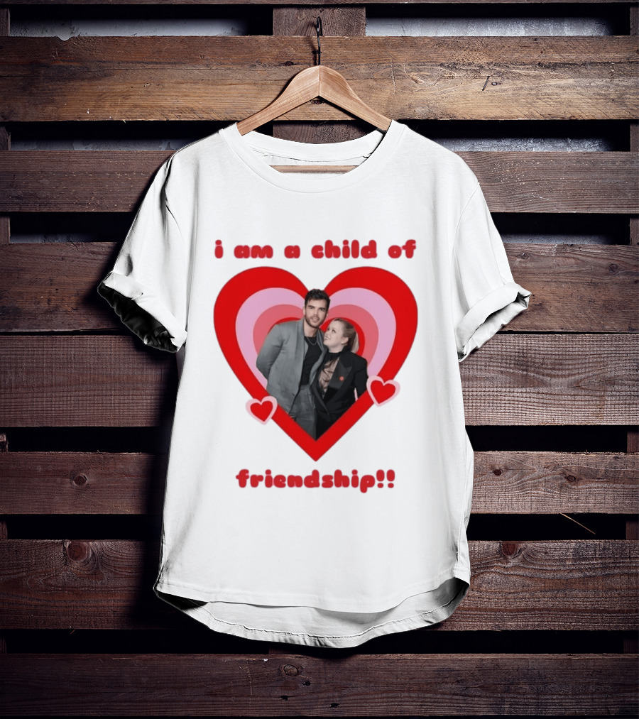 Luke Newton Nicola Coughlan I Am A Child Of Friendship Heart T-Shirt