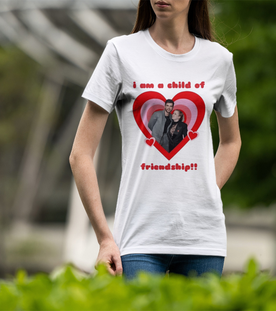 Luke Newton Nicola Coughlan I Am A Child Of Friendship Heart T-Shirt