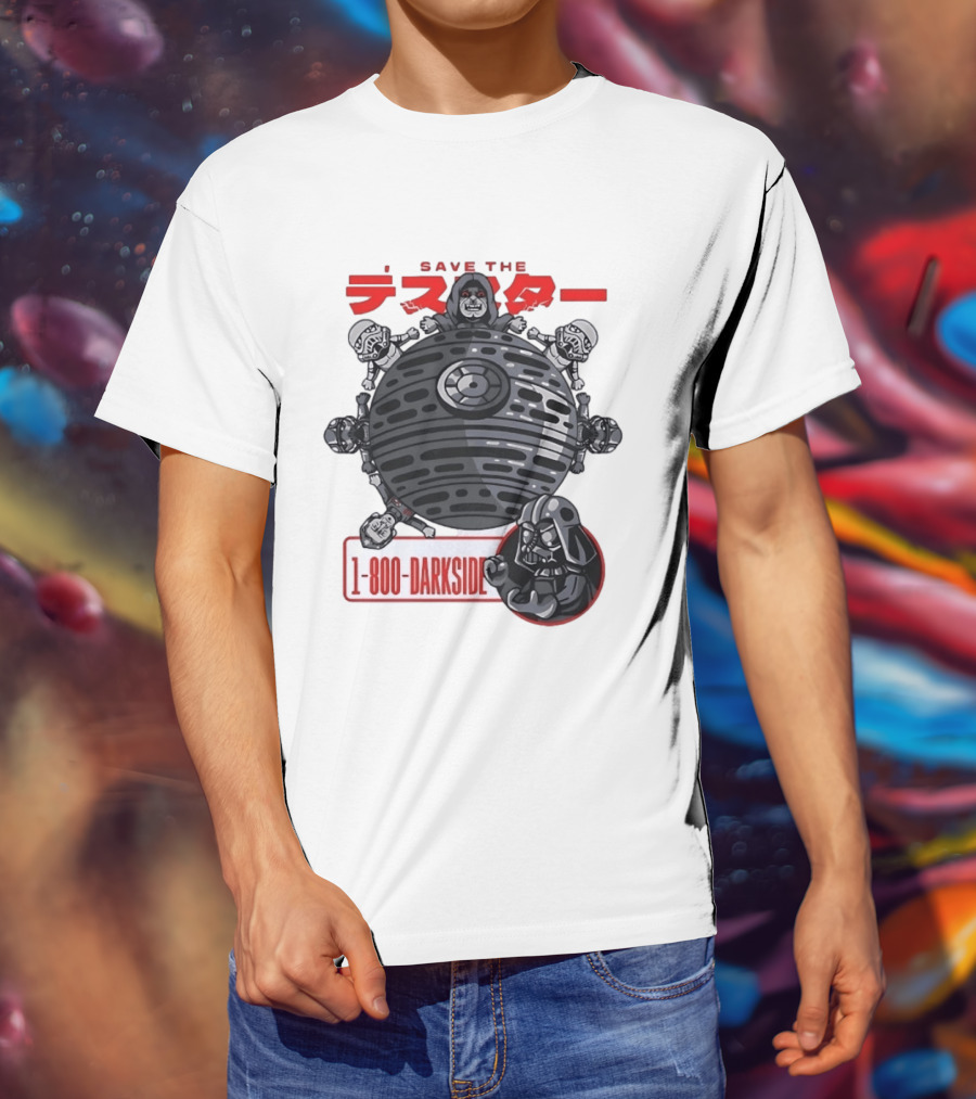 Save The Death Star 1 800 Darkside Star Wars Darth Vader And Stormtroopers T-Shirt