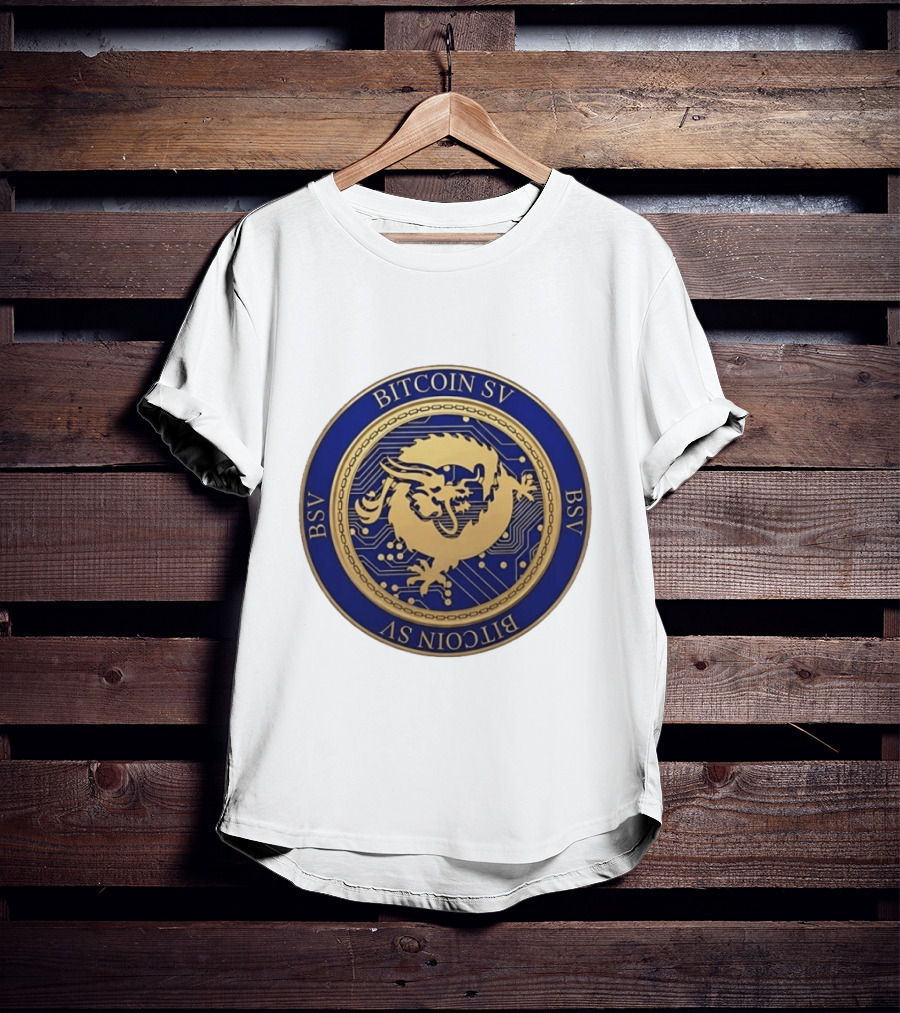 Bitcoin SV BSV Cryptocurrency Dragon Emblem My Pronouns Are All T-Shirt