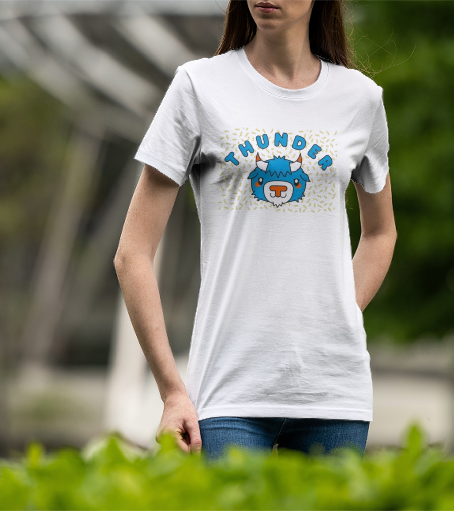Oklahoma City Thunder Cartoon Rumble The Bison T-Shirt
