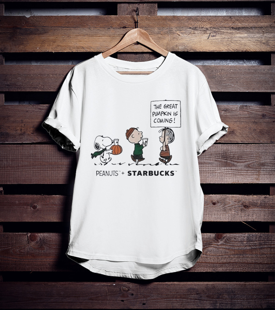 Peanuts Starbucks Collaboration The Great Pumpkin Is Coming T-Shirt