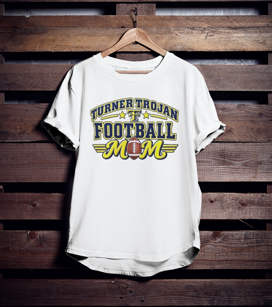Turner Trojan Football Mom Team Spirit Game Day TT T-Shirt