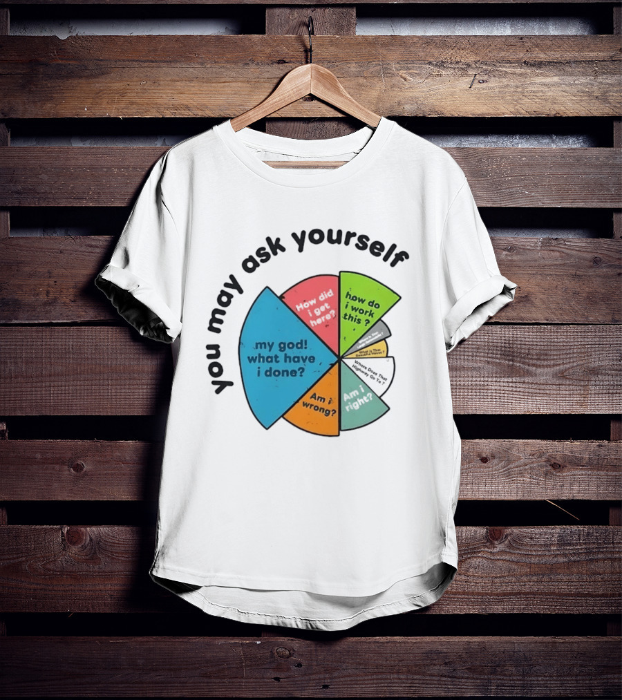 You May Ask Yourself My God What Have I Done How Do I Work This Pie Chart T-Shirt