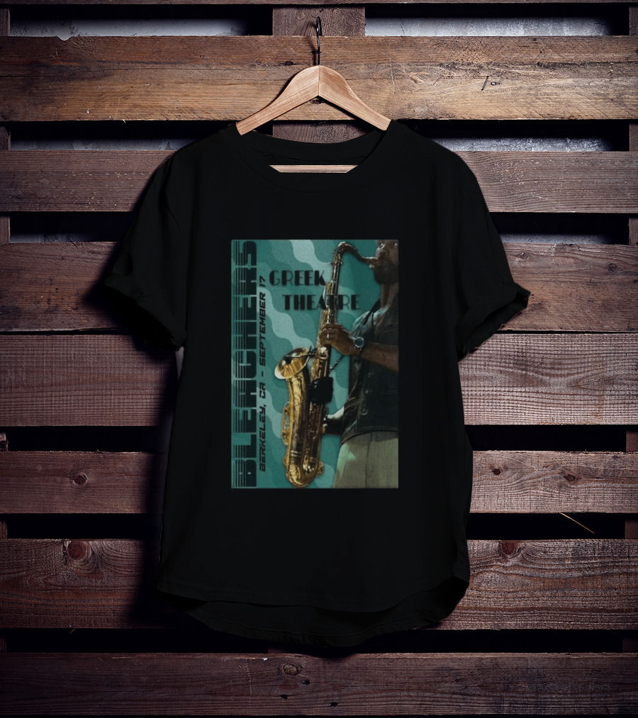 Bleachers Berkeley September 17 Greek Theatre Saxophone Player T-Shirt