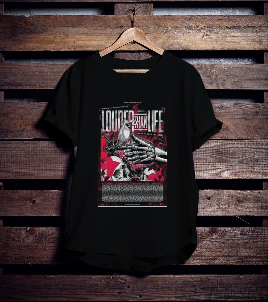 Louder Than Life 2026 Festival My Chemical Romance Iron Maiden Tool Limp Bizkit T-Shirt