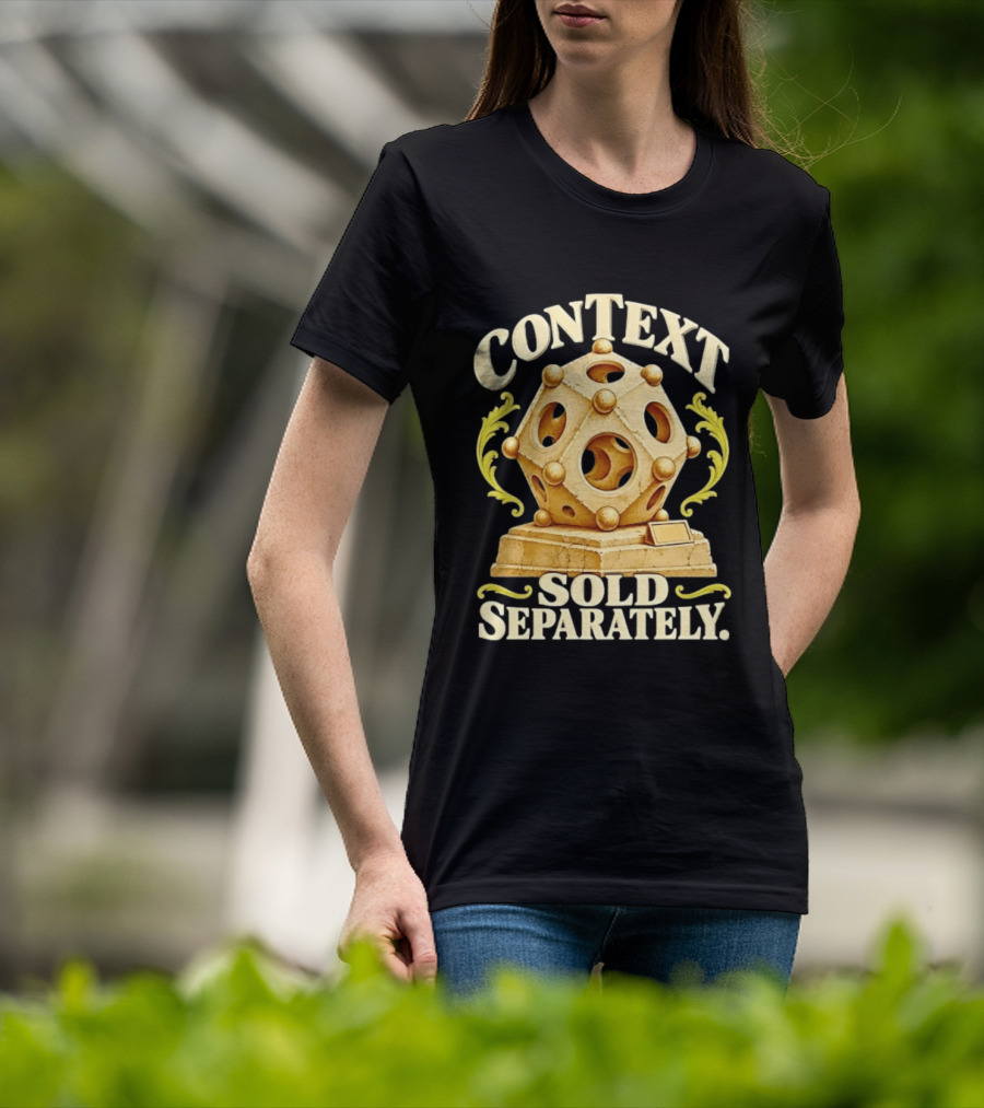 Context Sold Separately Geometric Sculpture Ironic 3D T-Shirt