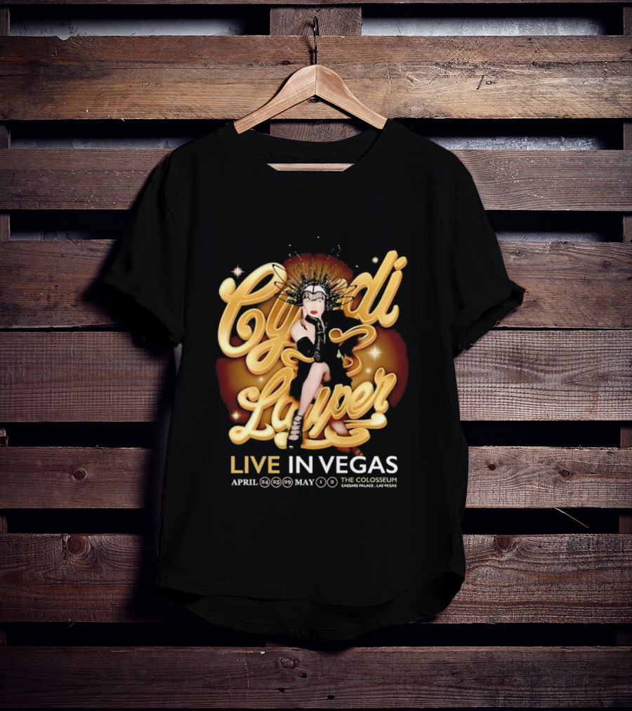 Cyndi Lauper Live In Vegas April May The Colosseum Caesars Palace T-Shirt