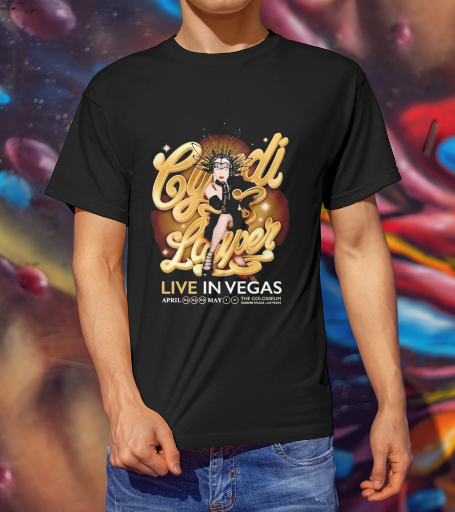 Cyndi Lauper Live In Vegas April May The Colosseum Caesars Palace T-Shirt